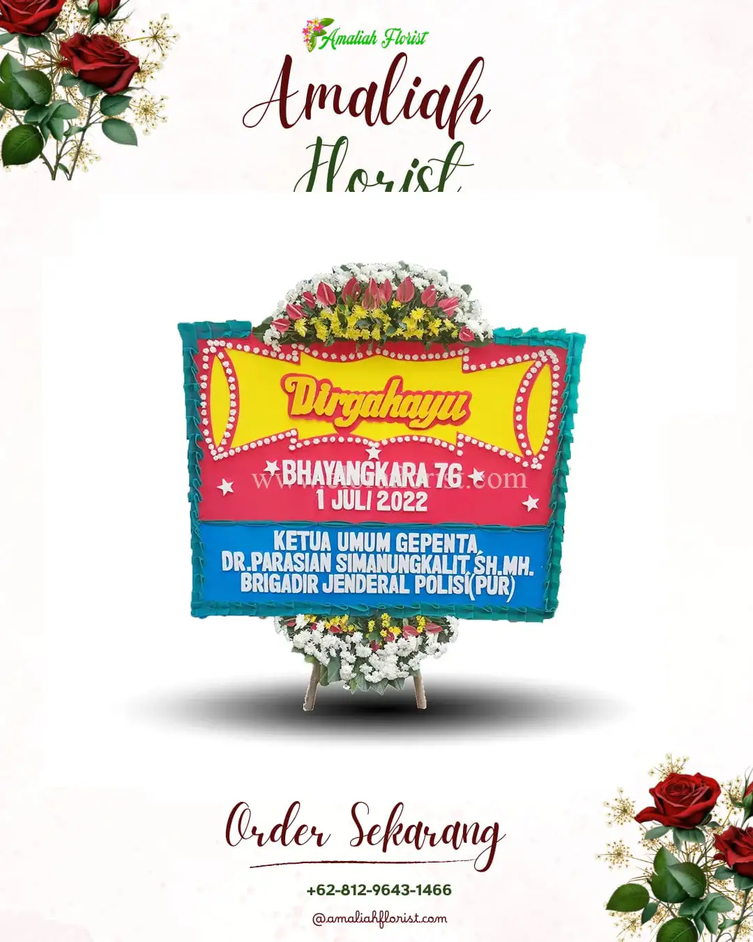 Papan Bunga HUT Ulang Tahun Tlogodalem